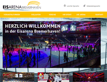 Tablet Screenshot of eisarena-bremerhaven.de
